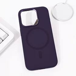Torbica Magsafe Pure Plus za iPhone 15 Pro 6.1 tamno ljubicasta