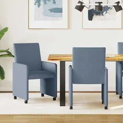Blagovačke stolice s kotačima 2 pcs Plava 57 x 66 x 94 cm
