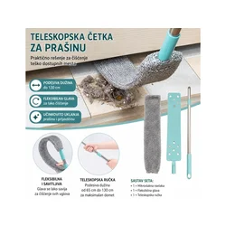 Mop Teleskopski Mikrofiber Plastika Metal