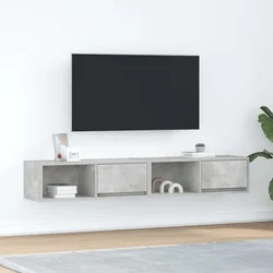 TV ormarići 2 kom boja betona 80x31x25,5 cm konstruirano drvo