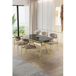 Hanah Home Trpezarijski set, 5 komada, Bež