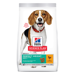 HILLS SCIENCE PLAN Perfect Komletna suva hrana za odrasle i gojazne pse srednjih rasa, Sa Piletinom, 2 kg