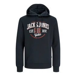 JACK & JONES Majica  mornarska / karminsko rdeča / bela