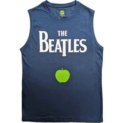 The Beatles Drop T Logo & Apple Denim Blue XL Majica