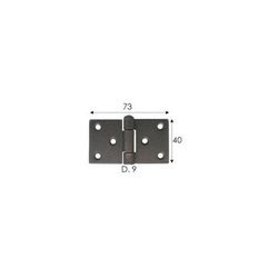Preklopna šarka 73x40mm crna Sipa