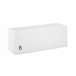 NICOLI Calipso matt/ žardinjera 50x20x18 cm/ bela