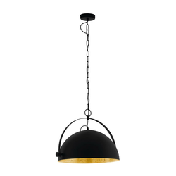 Eglo 78441 - Luster na lancu COVALEDA 1xE27/60W/230V crna