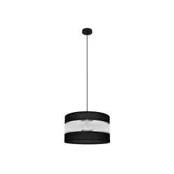 Luster na sajli HELEN 1xE27/15W/230V, prečnik 35 cm, crna/srebrna