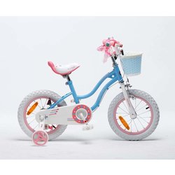 Dječji bicikl Nada 14, plavo-bijelo-rozi