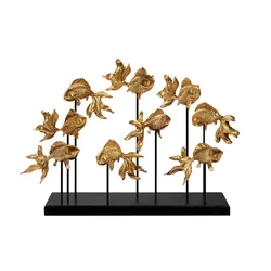 Aberto Design Stona dekoracija Goldfish 1, Zlatne boje