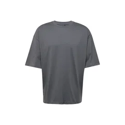 Trendyol Anthracite Basic 100% Cotton Oversize/Wide-Fit Short Sleeve T-Shirt