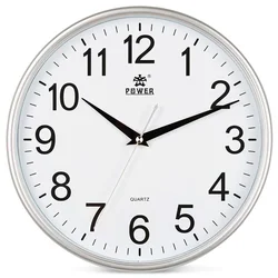 Power Zidni sat, 30 cm, Srebrne boje
