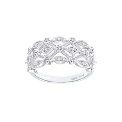 DIAMANT LETERNEL Prstan Ring aus 375 Weißgold mit Diamant srebrna