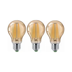 Komplet 3x LED sijalica CLASIC AMBER A60 E27/9W/230V 2200K - Brilagi