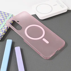 Maska za telefon Magsafe Matte PC za Samsung A266B Galaxy A26 5G, Roze