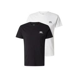 ALPHA INDUSTRIES Majica črna/bela