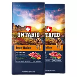 Ontario Senior Medium Lamb & Brown Rice 2 x 12 kg