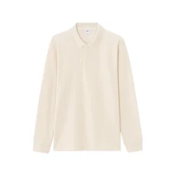 Celio kremna polo majica z dolgimi rokavi