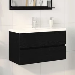 Kupaonski ormarić za sudoper Crni hrast 80 x 39 x 62 cm
