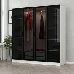 Hanah home Ormar Kale 180x190x52cm Belo-Crni