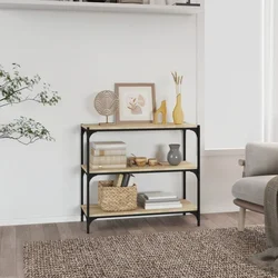 TV ormarić boja hrasta 80x33x70,5 cm konstruirano drvo i čelik