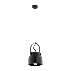 Argon 8281 - Luster na sajli LOGAN 1xE27/15W/230V preč. 20 cm crna