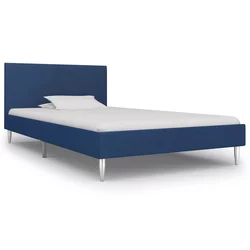 VIDAXL posteljni okvir, modro blago, 90x200 cm
