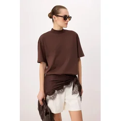 Trendyol Milla Ženska majica TWOSS24TS00074, Braon