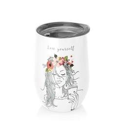 Kovinski termo lonček Bioloco Office 400ml, Love Yourself