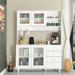 Hanah Home Višenamenska komoda Grano 140, 140 x187 x40 cm, Bela