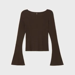 Cropp - Majica z dolgimi rokavi - rjava
