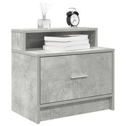 Noćni ormarići s ladicom 2 kom beton sivi 51x31x47 cm