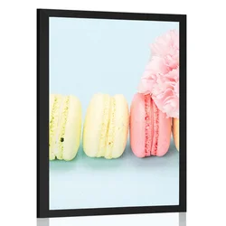Plakat slastni makroni - 30x45 silver