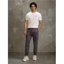 Sinsay - Cargo jogger pantalone - srednjesivo