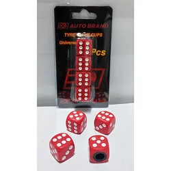 CAR 888 ACCESSORIES Kapice Ventila Crveno-Bele Kockice 4kom