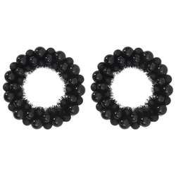 Vijenci s božićnim kuglicama 2 pcs Crna 33 x 33 x 7 cm