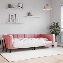Dnevni krevet ružičasti 100 x 200 cm baršunasti
