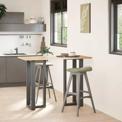 Noge za barski stol T-oblika 2 kom antracit 40x35x(100-101) cm čelik