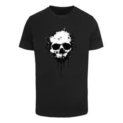 Mister Tee Majica Artsy Skull črna/bela
