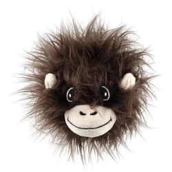 Igrača Dog Fantasy Jungle glava opice piščalka temno rjava 12cm