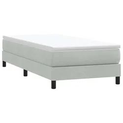 Box Spring krevet bez madraca svijetlo sivi 100x210 cm samt