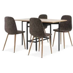 FOLDINGBRO L130 sto top. hrast + 4 JONSTRUP tamno braon