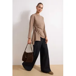Trendyol Modest Ženska bluza Tctss26Uk00006, Smeđa