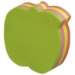Blok samolepljiv oblik 70x70mm 200L Jabuka Info Notes neon