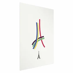 shumee Plakat - Eifflov stolp - barvna grafika - abstraktno