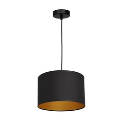 Luster na sajli ARDEN 1xE27/60W/230V O 25 cm crna/zlatna