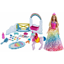 Mattel Barbie Princeza i jednorog sa duginom grivom set za igru