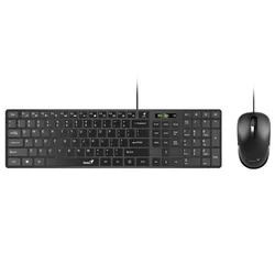 GENIUS Set tastatura + miš SlimStar C126 USB US crni