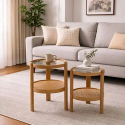 Hanah Home set od 2 umetnutih stočića Golf 2, hrast
