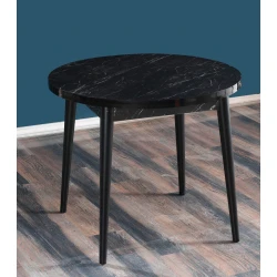 HANAH HOME Trpezarijski sto Stil Bendir Black White